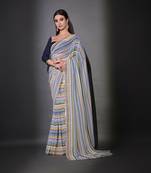 Multi Georgette c Trendy Girlish Bollywood Style Partywear Saree With Sequins Work