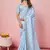 Ethnic Coding And Sequins Work Sky Blue Georgette c Girlish Partyweear Saree