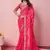Ethnic Coding And Sequins Work Pink Georgette c Girlish Partyweear Saree