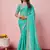 Ethnic Coding And Sequins Work Sea Green Georgette c Girlish Partyweear Saree