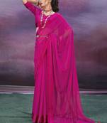 Burnt Pink Designer Swarovski Work Bollywood Style Ethnic Partywear Saree