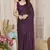ready to wear wine saree with sparkling bollywood style looks
