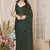 ready to wear green saree with sparkling bollywood style looks
