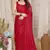 ready to wear red saree with sparkling bollywood style looks