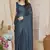 ready to wear teal saree with sparkling bollywood style looks