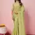 Ethnic Coding And Sequins Work Green Georgette c Girlish Partyweear Saree