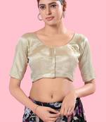 Mmore Silver Shimmer Padded Blouse - Elegant Women's Partywear Blouse