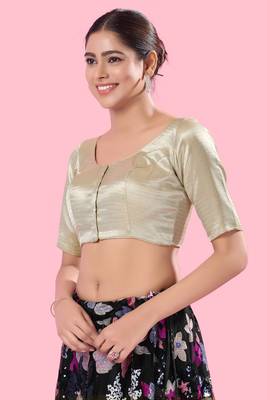 Mmore Silver Shimmer Padded Blouse - Elegant Women's Partywear Blouse 2