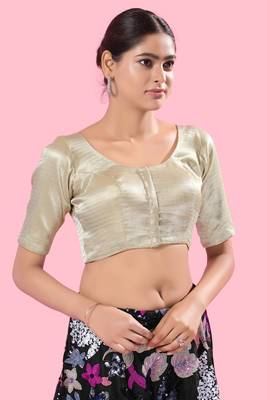 Mmore Silver Shimmer Padded Blouse - Elegant Women's Partywear Blouse 3