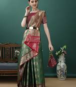 Green Woven Design Kanjeewaram Silk Zari Work Saree