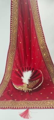 HOT PINK WEDDING SAFA TURBAN WITH DUPATTA 2