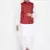 Maroon And White Cotton Blend Jacket, Kurta And Dhoti Set