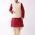 Maroon,Cream And Gold Silk Blend Jacket, Kurta And Dhoti Set