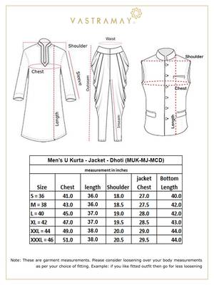 Wine, Cream And Black Silk Blend Jacket, Kurta And Dhoti Set 5