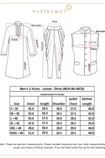 Black, Cream And Maroon Silk Blend Jacket, Kurta And Dhoti Set