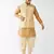 Rose Gold And Gold Silk Blend Jacket, Kurta And Dhoti Set