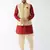 Maroon, Rose Gold And Gold Silk Blend Jacket, Kurta And Dhoti Set