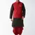 black and maroon silk blend jacket, kurta and dhoti set