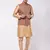 Rose Gold Silk Blend Jacket, Kurta And Pyjama Set