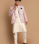 Pink And Cream Viscose Ethnic Combo Set