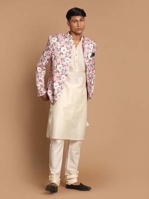 Pink And Cream Viscose Ethnic Combo Set 2