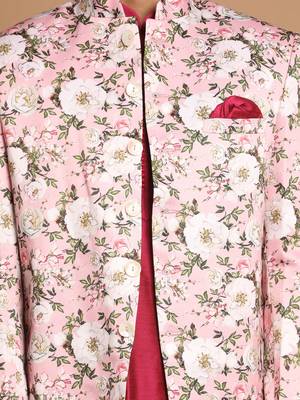 Pink Poly Viscose Ethnic Combo Set 4