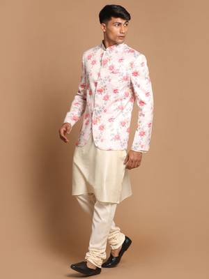 Peach And Cream Viscose Ethnic Combo Set 2