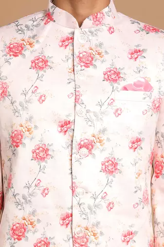 Peach And Cream Viscose Ethnic Combo Set