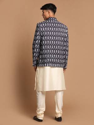 Black And Cream Viscose Ethnic Combo Set 3