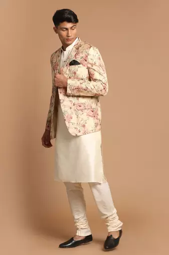 Cream Viscose Ethnic Combo Set