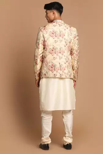 Cream Viscose Ethnic Combo Set