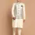 Beige And Cream Viscose Jacket, Kurta And Pyjama Set