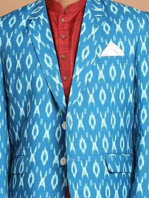 Men'S Maroon And White Cotton Blend Ethnic Combo Set 4