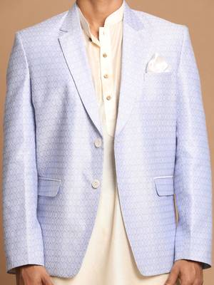 Blue And Cream Viscose Ethnic Combo Set 4