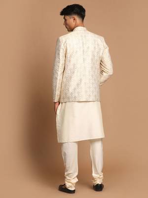 Gold And Cream Viscose Ethnic Combo Set 3