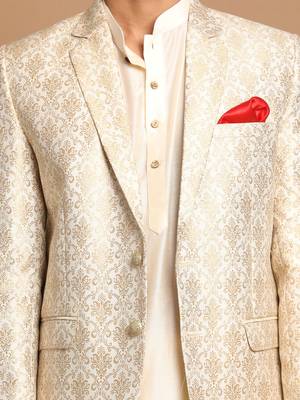 Gold And Cream Viscose Ethnic Combo Set 4