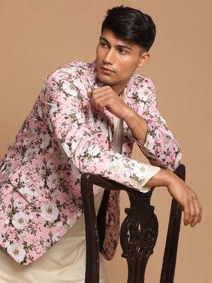 Pink And Cream Viscose Ethnic Combo Set 1