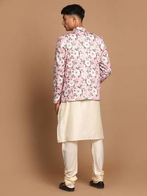 Pink And Cream Viscose Ethnic Combo Set 4