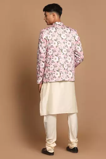 Pink And Cream Viscose Ethnic Combo Set