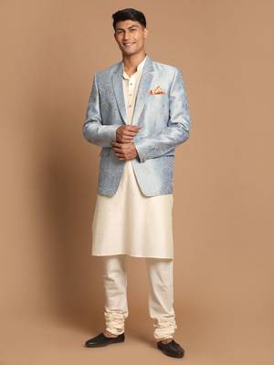 Grey And Cream Viscose Ethnic Combo Set 1