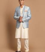 Grey And Cream Viscose Ethnic Combo Set