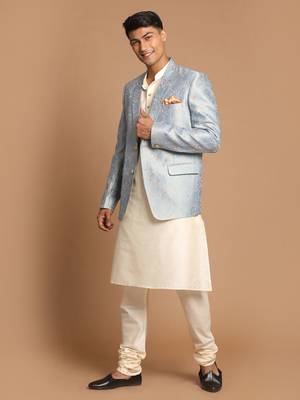 Grey And Cream Viscose Ethnic Combo Set 2
