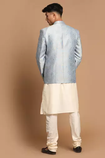 Grey And Cream Viscose Ethnic Combo Set