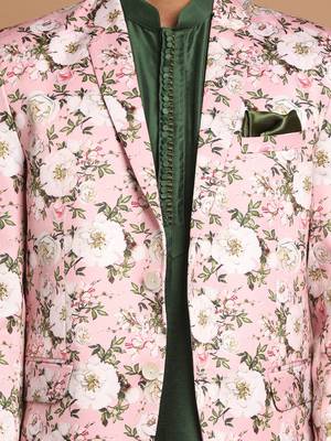 Green Poly Viscose Ethnic Combo Set 4