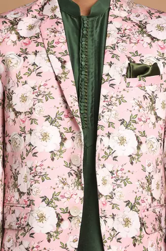 Green Poly Viscose Ethnic Combo Set