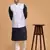 Blue And White Cotton Blend Jacket, Kurta And Pyjama Set
