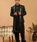 Black Viscose Ethnic Combo Set