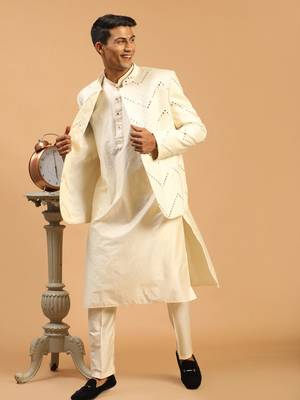 Cream Viscose Ethnic Combo Set 1