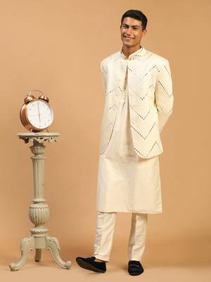 Cream Viscose Ethnic Combo Set 2