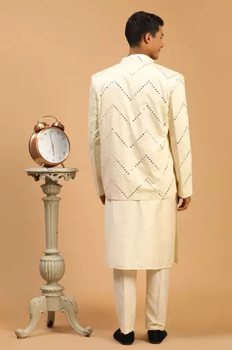 Cream Viscose Ethnic Combo Set